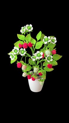 Crochet Raspberry plant