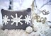 Wintery Snowflake Throw Pillow