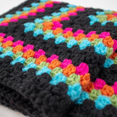 Sally Infinity Granny Square Crochet Blanket