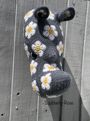 Ryan the african flower rhino head