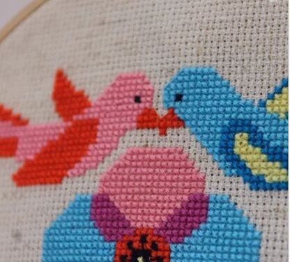 Luhu Stitches Love Birds - Downloadable PDF