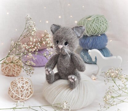 Knitted Kitten, In the round Pattern