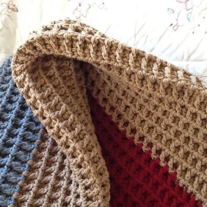 Crocheted Textured Throw