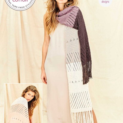 Shawls in Stylecraft Naturals Organic Cotton DK - 9836 - Downloadable PDF