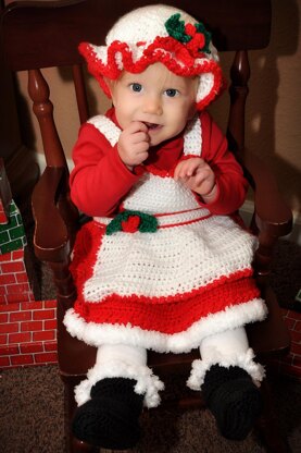 Missy Claus Skirt & Headband 12-122A