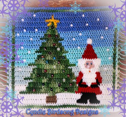 Santa & the Christmas Tree mosaic square