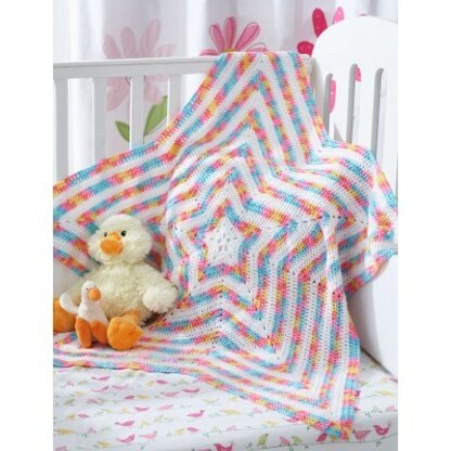 Star Blanket in Bernat Baby Coordinates Solids