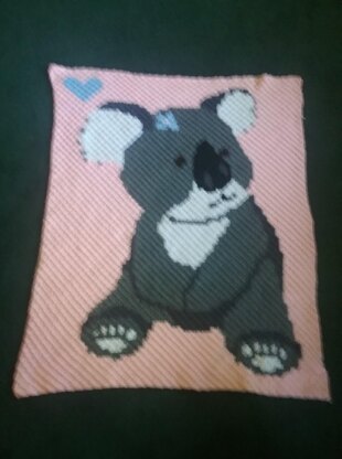 Girl Baby Koala Bear Love Afghan