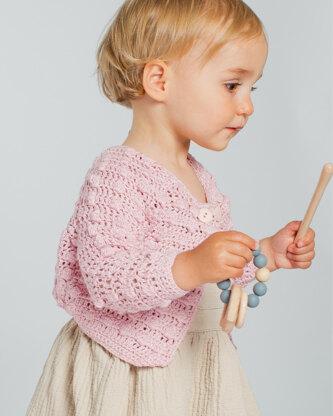 Bianca Cardigan - Crochet Pattern For Babies in MillaMia Naturally Baby Soft by MillaMia