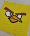 C2C Crochet Pattern Yellow Bird 60x60 Squares Blanket Intarsia Throw