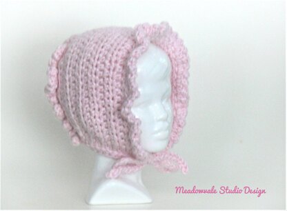 Easy Ruffle Baby Bonnet