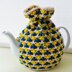 Textured Tweed 4 Cup Teapot Cosy Knitting Pattern.