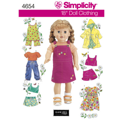 Simplicity Doll Clothes 4654 - Paper Pattern, Size OS (ONE SIZE)