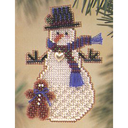 Mill Hill Gingerman Snow Charmer Cross Stitch Kit - 5cm x 7.5cm