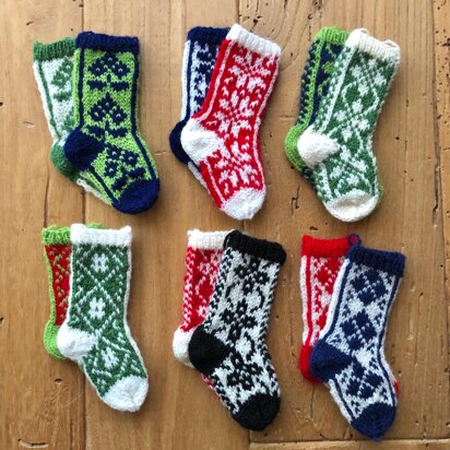 Selbu Stockings Christmas Ornaments
