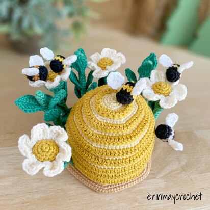 Bumble Blossom Beehive Amigurumi Crochet Pattern