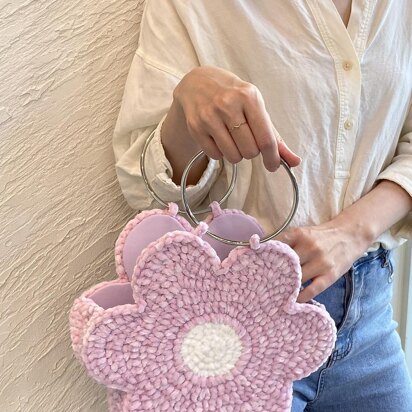 Flower crochet shoulder/hand bag #CCFB-02