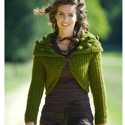 Cabled Collar Bolero in Twilleys Freedom Wool - 9057