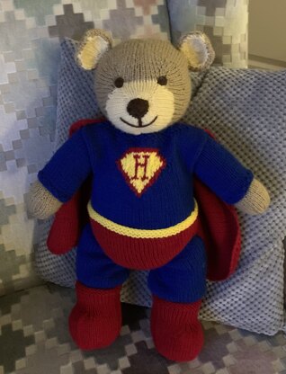 Knit a Teddy …. In Superhero Outfit