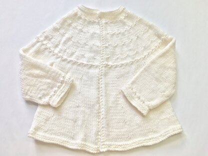 White baby cardigan