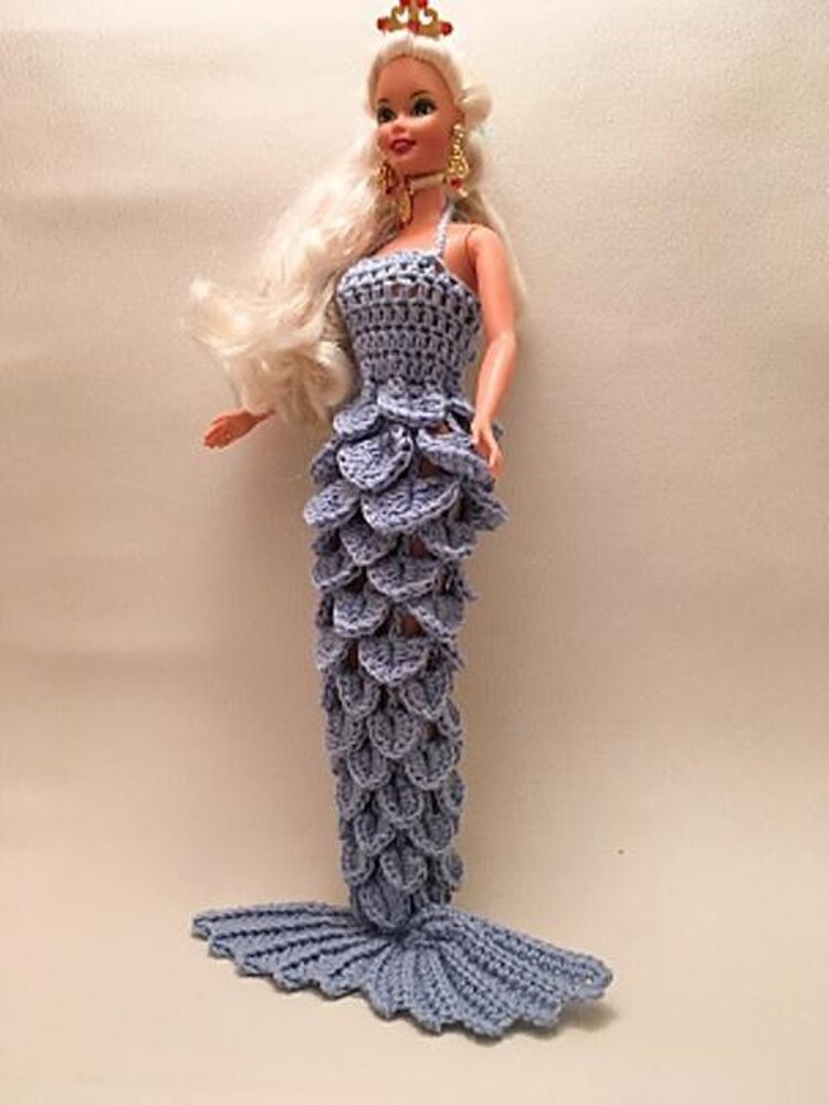 Crochet barbie discount mermaid tail pattern