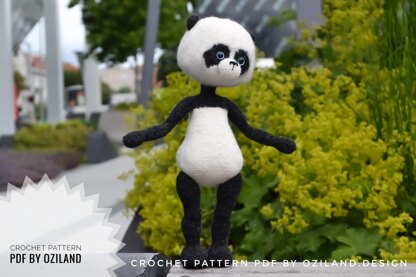 Crochet Pattern Basi the Panda Amigurumi toy