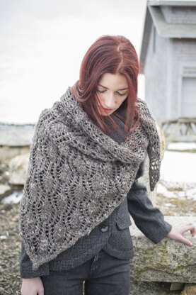 Tipperary Shawl in Berroco Inca Tweed - NGv15-5