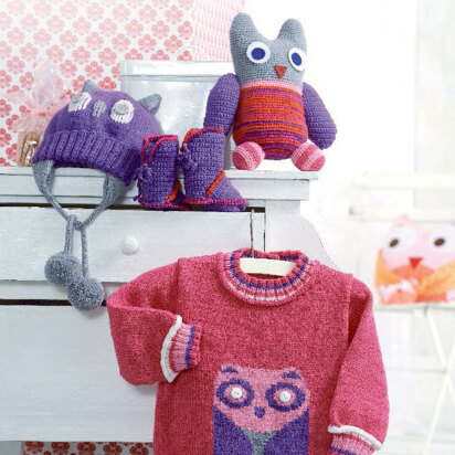 Owl Hat in Schachenmayr Baby Wool - S8646