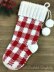 Gingham Plaid Christmas Stocking