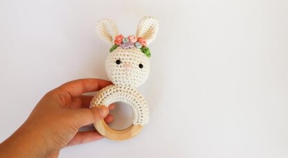 Spring bunny rattle