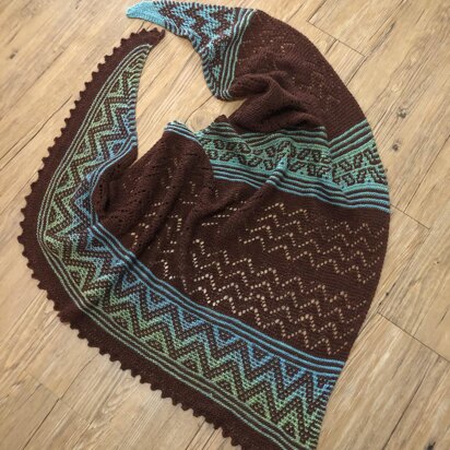 Ramblin’ Along Shawl - knitting pattern