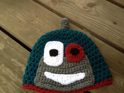 Teal Bot Hat Pattern