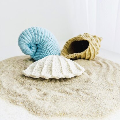 Crochet seashell, amigurumi shell, Seashells collection