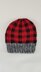 Plaid beanie hat