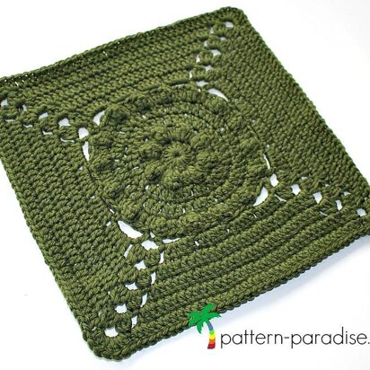 Tranquil Garden Afghan Square