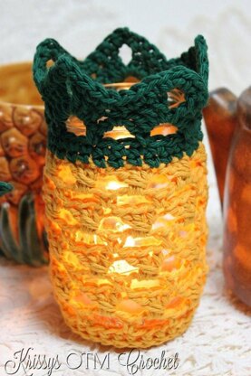 Pineapple Tealight Jar Cover