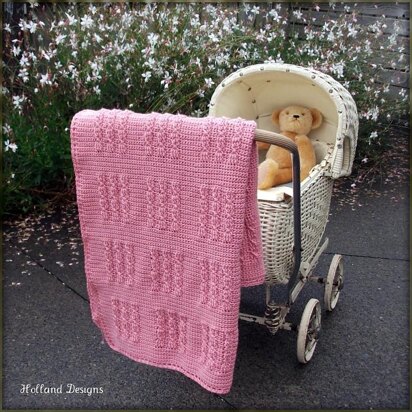 Cabled Squares Blanket