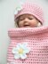 Baby Girl Flower Cocoon and Hat # 357