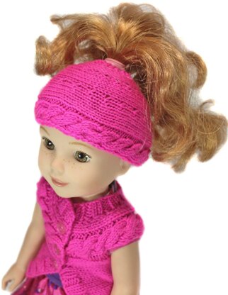 Cable Ponytail Hat - 14" Dolls