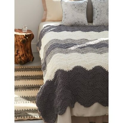 Grey Scale Blanket in Bernat Blanket - Downloadable PDF