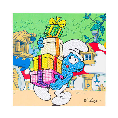 Crystal Art Jokey Smurf Card Diamond Painting Kit