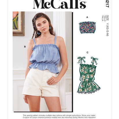 McCall's Misses' Tops M8217 - Sewing Pattern