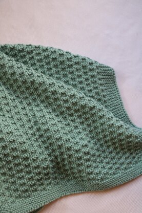 Seafoam Textured Baby Hat Blanket.