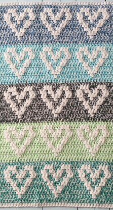 Crochet Hearts Baby Blanket Pattern: Baby's Blanket's Got Heart