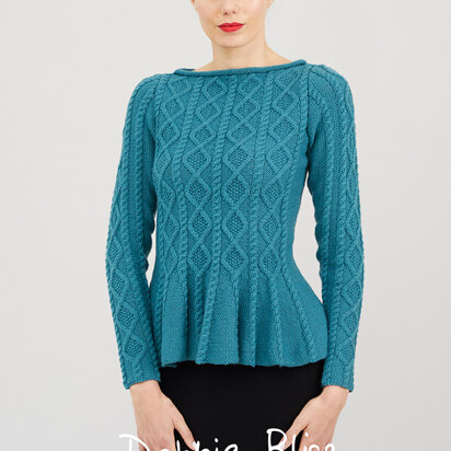 Manon Sweater - Knitting Pattern For Women in Debbie Bliss Rialto DK