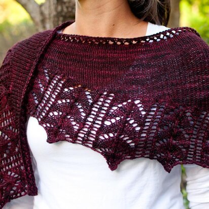 Magnolia Crescent Shawl - knitting pattern