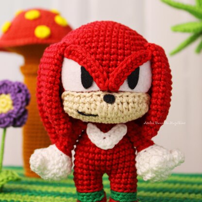 Knuckles the Echidna Amigurumi Crochet Pattern – PDF Digital Download (English)