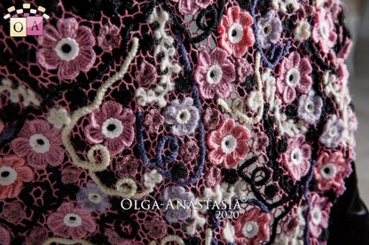 Irish lace shawl "December"