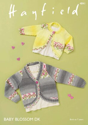 Cardigans in Hayfield Baby Blossom DK - 4841 - Downloadable PDF