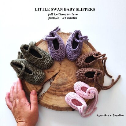 Little Swan Baby Slippers | preemie-24 months